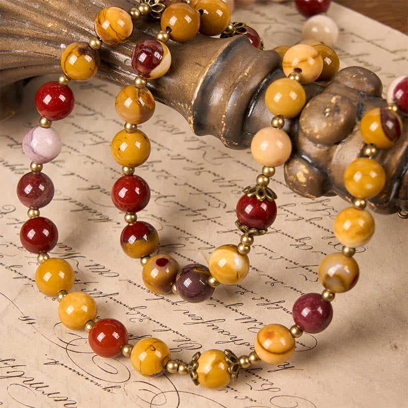 Miraculous Medal & Crucifix of 8mm Natural Egg Yolk Jade Rosary - Handcrafted Rosary Beads