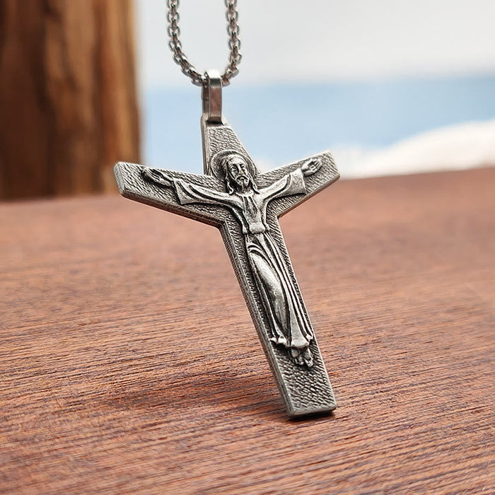 Faith and Courage Cross Crucifix Necklace: A Symbol of Resilience