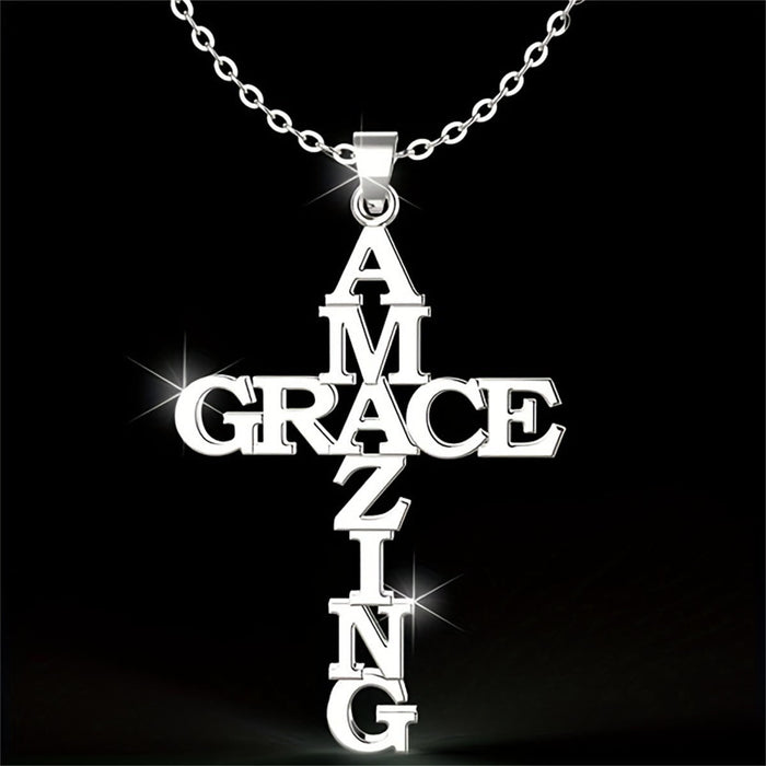 AMAZING GRACE Cross Necklace: A Testament of Divine Love