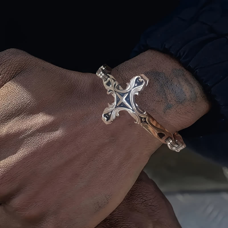 Iron & Faith Men's Bracelet: Strength and Redemption in Every Link