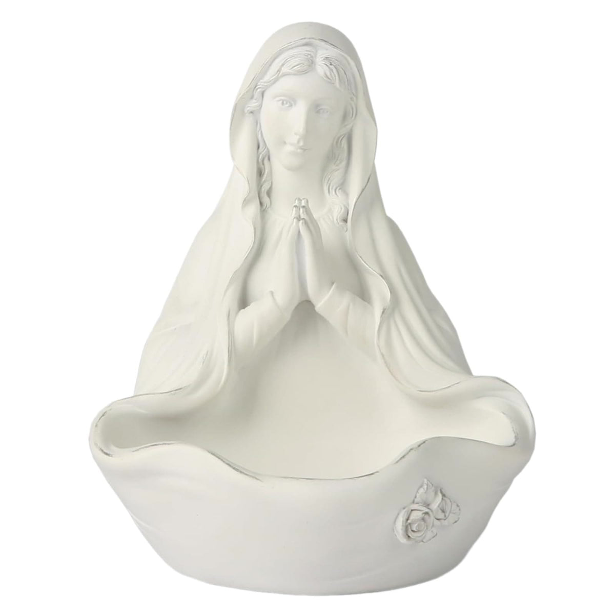 Our Lady white Rosary Holder Container: Embracing Tranquility with Divine Grace