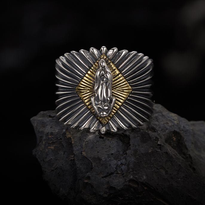 925 Sterling Silver Our Lady Classic & Vintage Ring - In Devotion, Find Limitless Hope