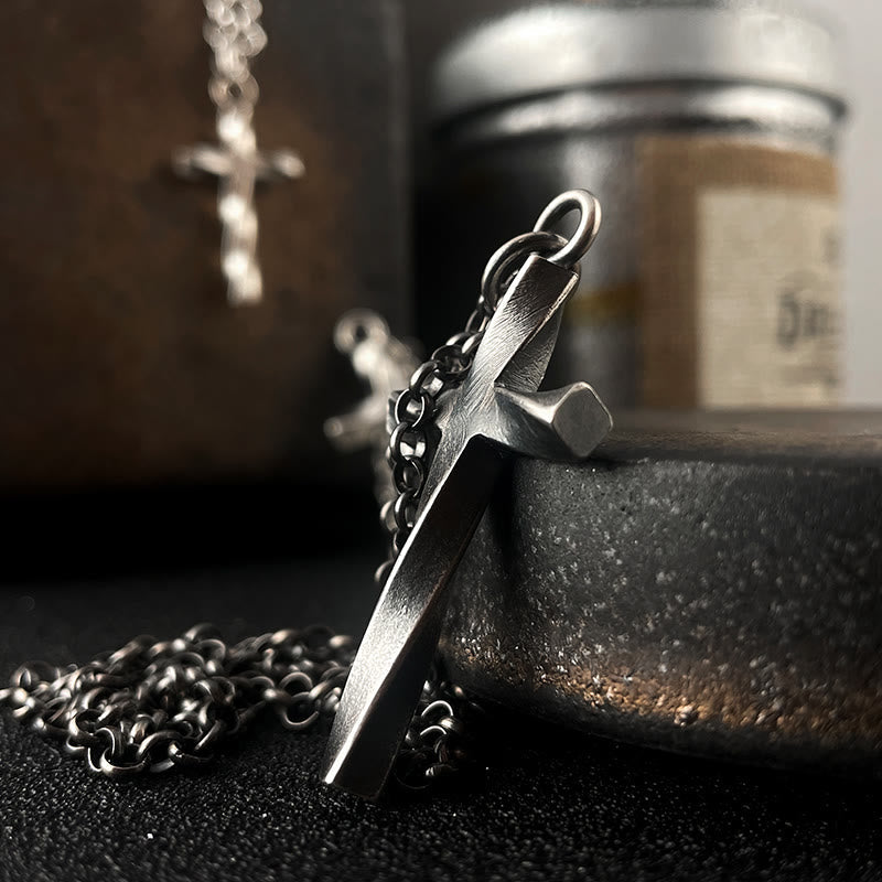 999 Sterling Silver Cross Necklace: A Touch of Elegant Edge