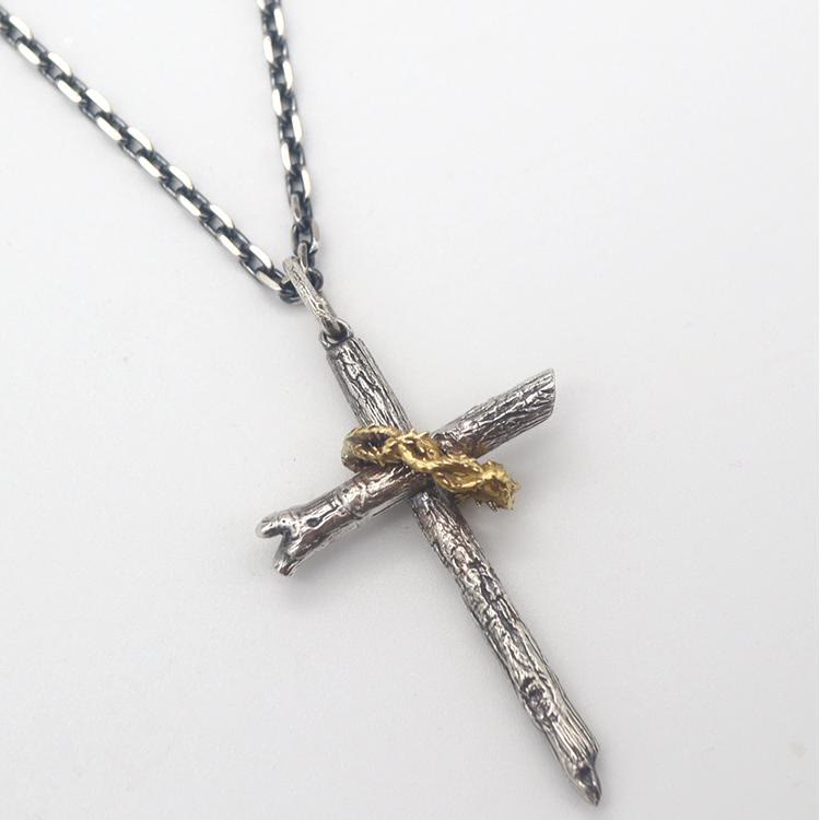 925 Sterling Silver Cross of Thorns Necklace: A Symbol of Faith