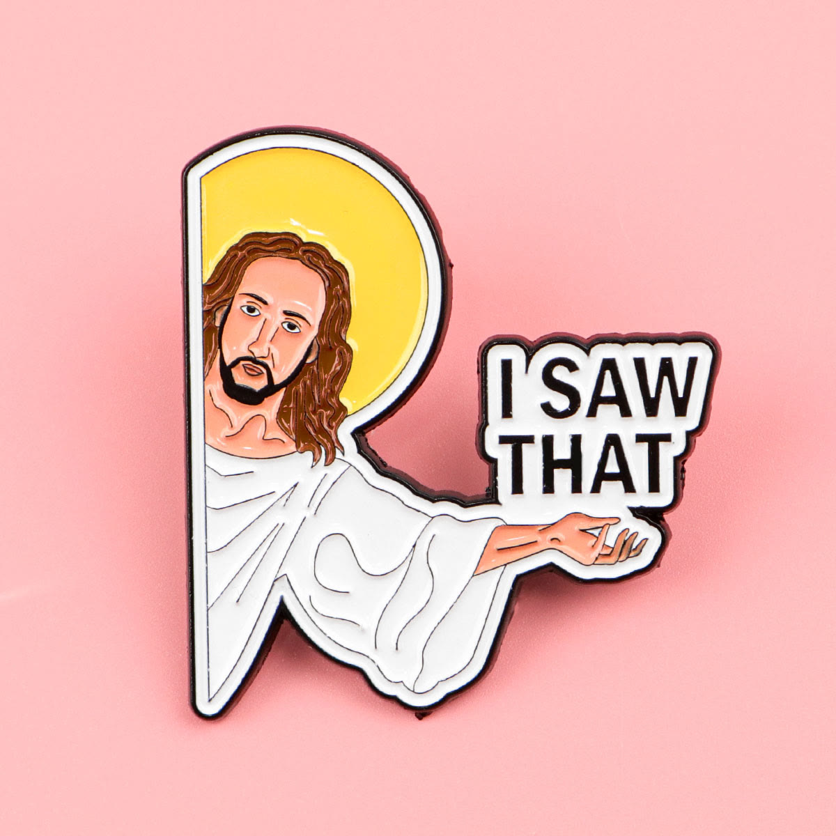 3styles Jesus Quote Cartoon Metal Brooches: A Blend of Faith and Whimsy