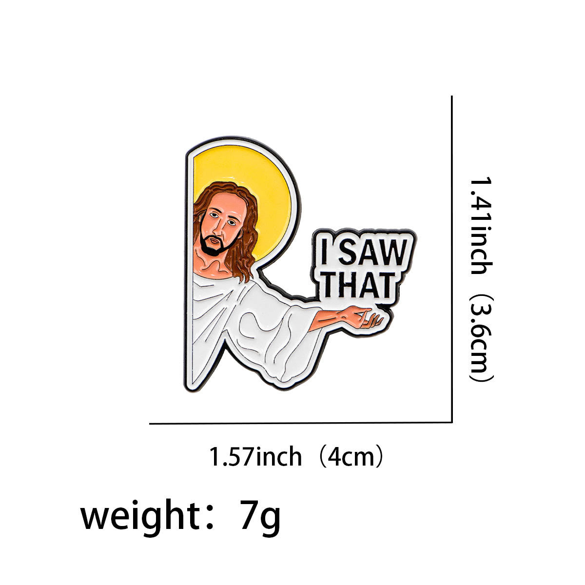 3styles Jesus Quote Cartoon Metal Brooches: A Blend of Faith and Whimsy