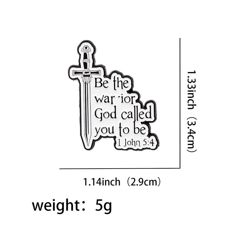 3styles Jesus Quote Cartoon Metal Brooches: A Blend of Faith and Whimsy