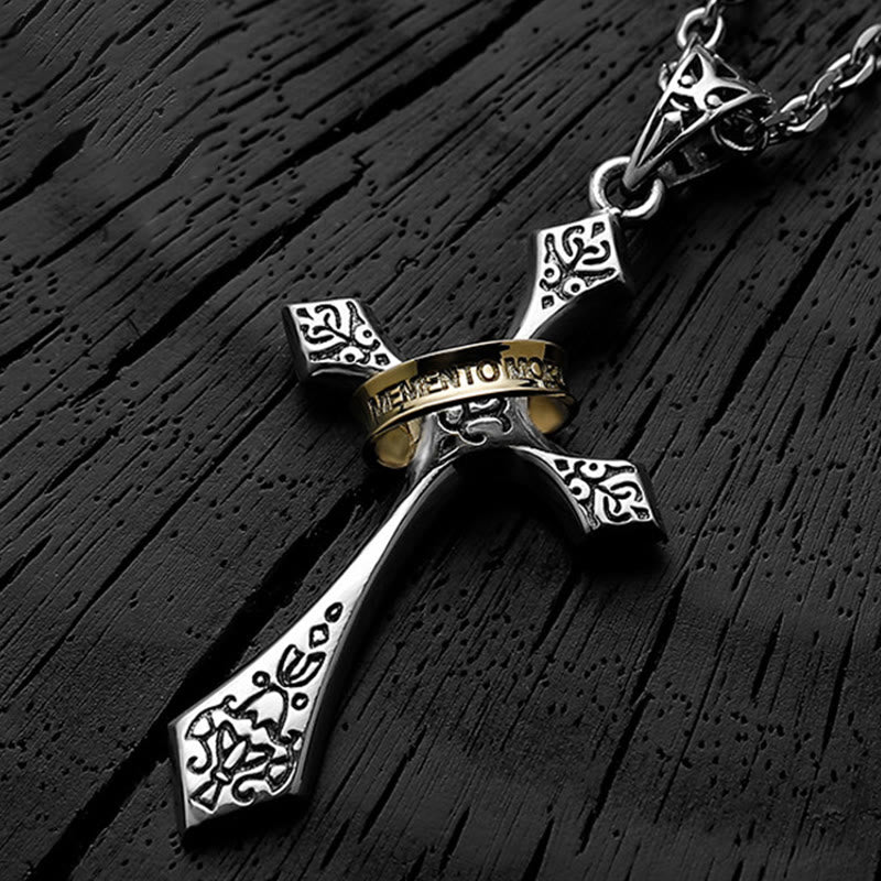 925 Sterling Silver Modern & Minimalist Crucifix Necklace: A Symbol of Dark Talisman