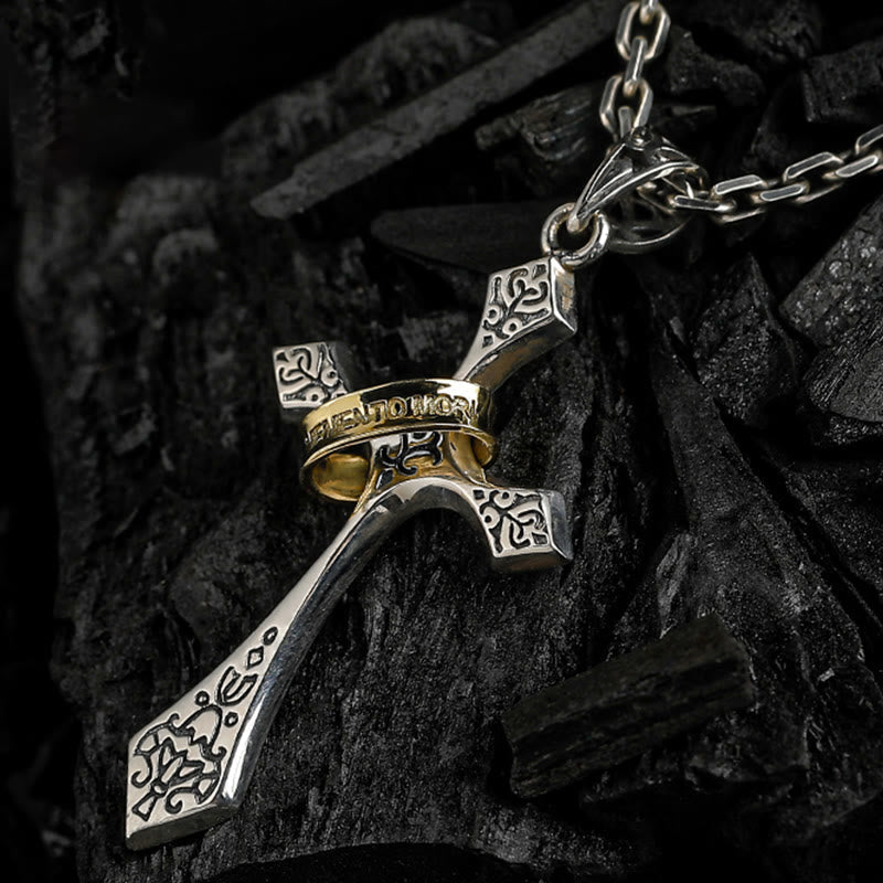 925 Sterling Silver Modern & Minimalist Crucifix Necklace: A Symbol of Dark Talisman