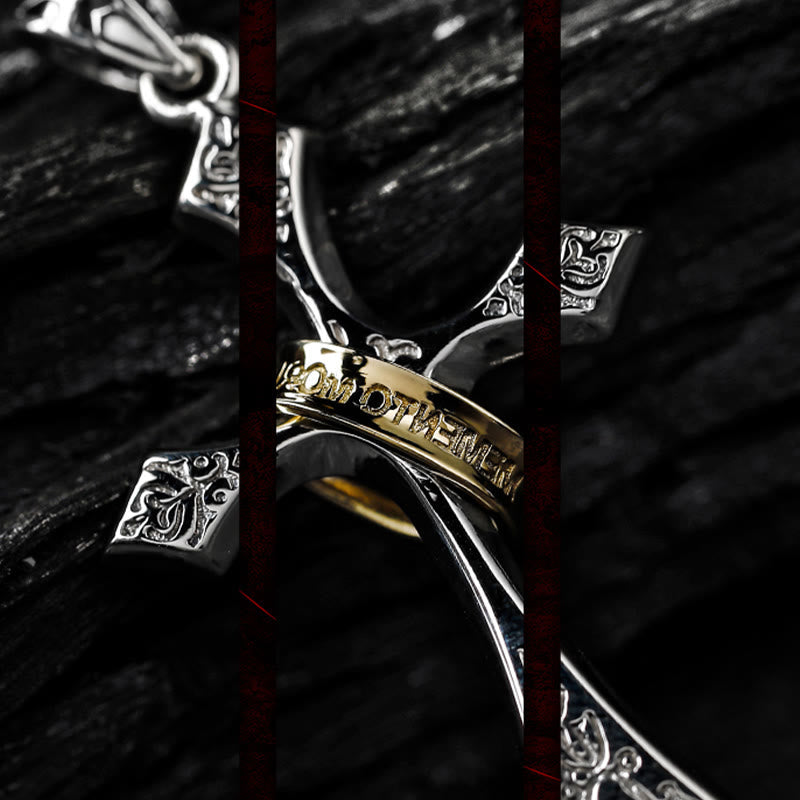925 Sterling Silver Modern & Minimalist Crucifix Necklace: A Symbol of Dark Talisman