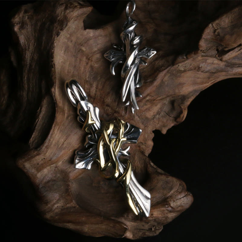 925 Sterling Silver 2styles Vine Crucifix Necklace: Unleashing Your Dark Personality