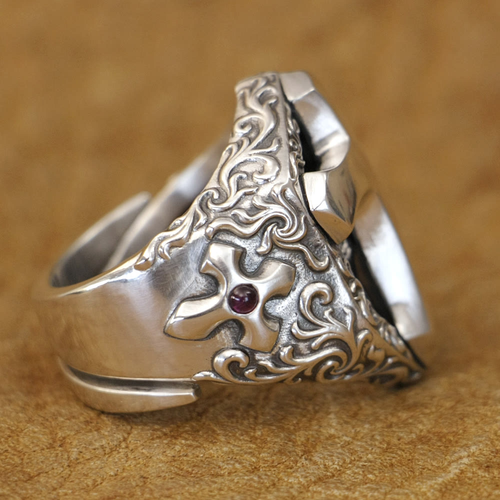 925 Sterling Silver Divine Cross Ring - A Symbol of Spiritual Connection
