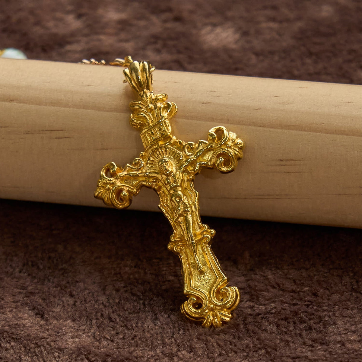 Handmade Sunflower-Inspired Rosary: A Divine Creation with Yellow Floral Beads