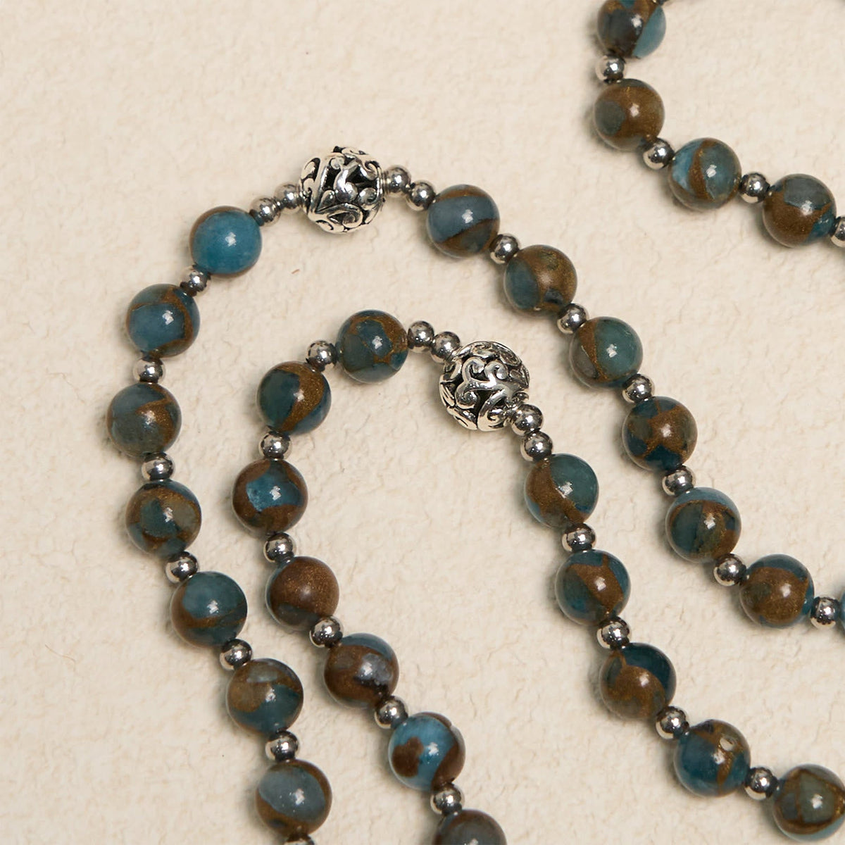 Divine - Inspired Lake - Blue Cloisonné Rosary: A Christian's Spiritual Anchor