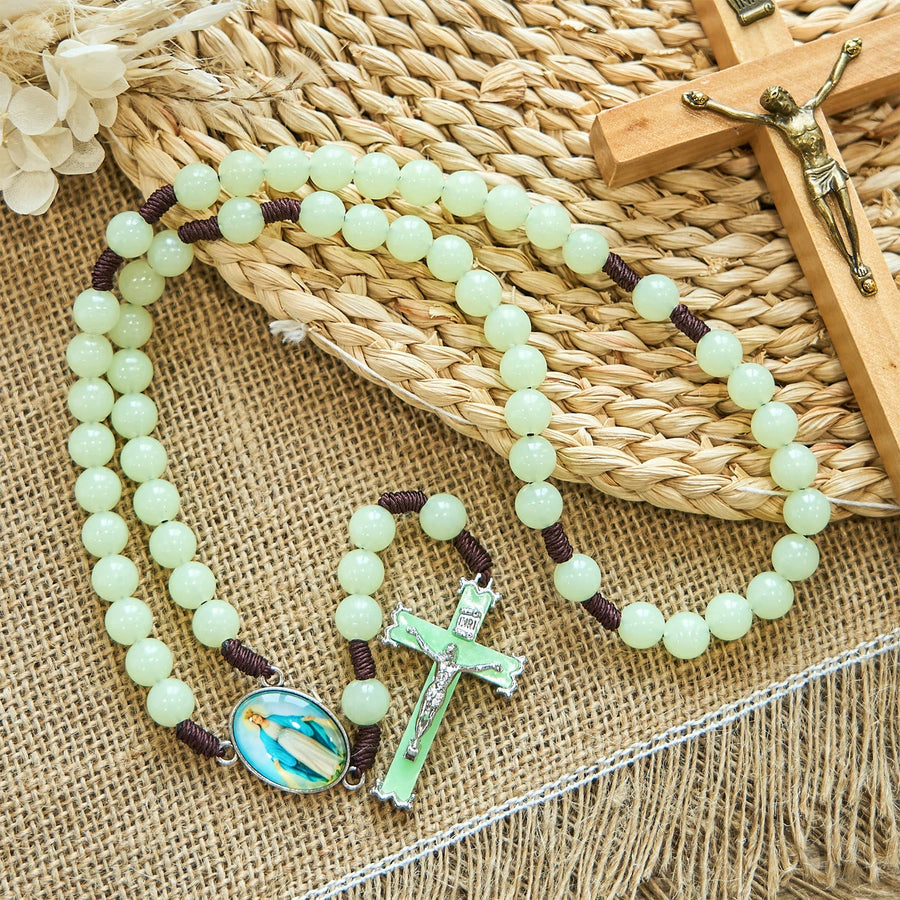 Glow in Dark Luminous Beads Prayer Rosary: Light Your Faith Way