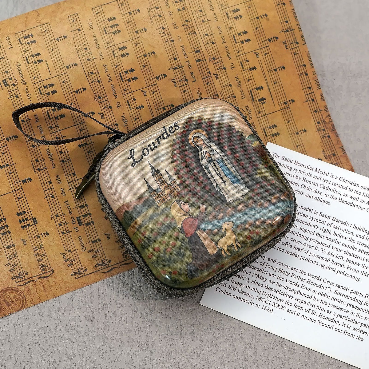 9 Patterns Cartoon Style Square Rosary Cases: A Beautiful Blend of Faith and Function