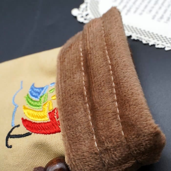 Jubilee Pilgrim Cotton Jewelry Pouches Storage Bag with Colorful Sailboat & Cross Embroidery: Divine Protection