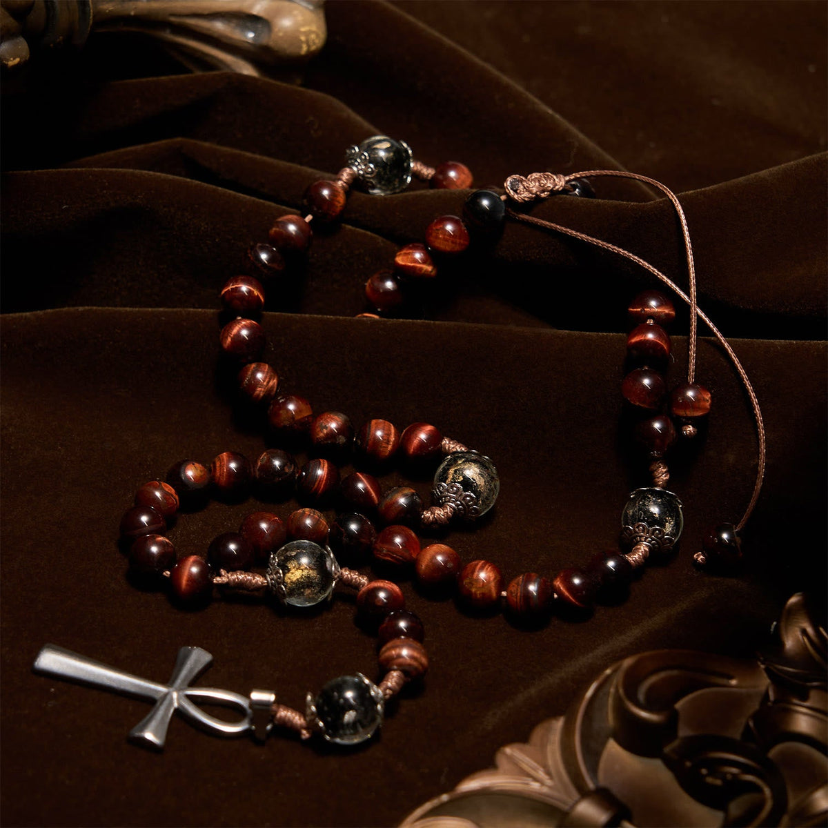 PRAYERFUL FAITH: Handmade Wooden Beads Rosary & Necklace 2-in-1 with Gift Card