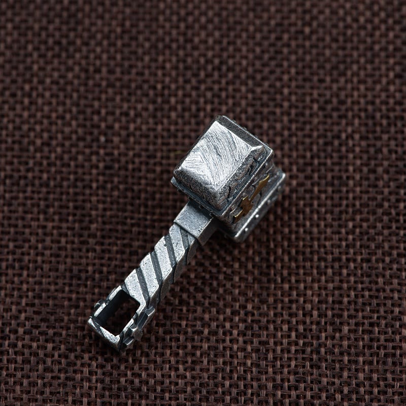 Sacred 925 Silver Hammer Cross Necklace: Rugged Faith Symbol with Retro Edge
