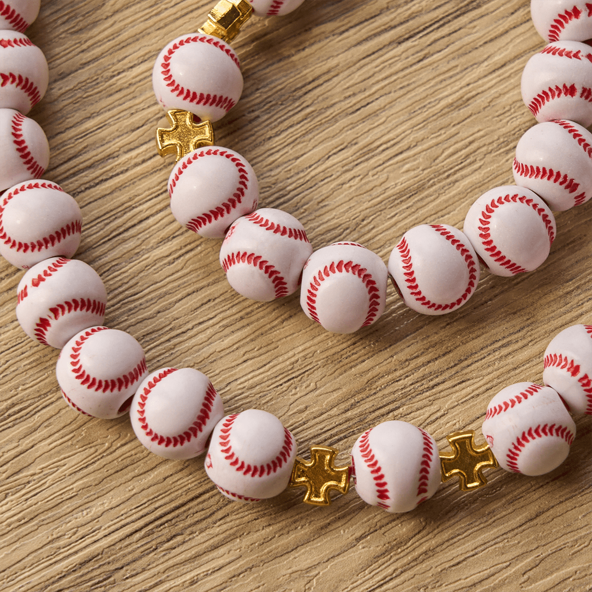 Blessed Miniature Baseball Beads Rosary with Golden Holy Chalice & Crucifix: Merge Faith and Sport