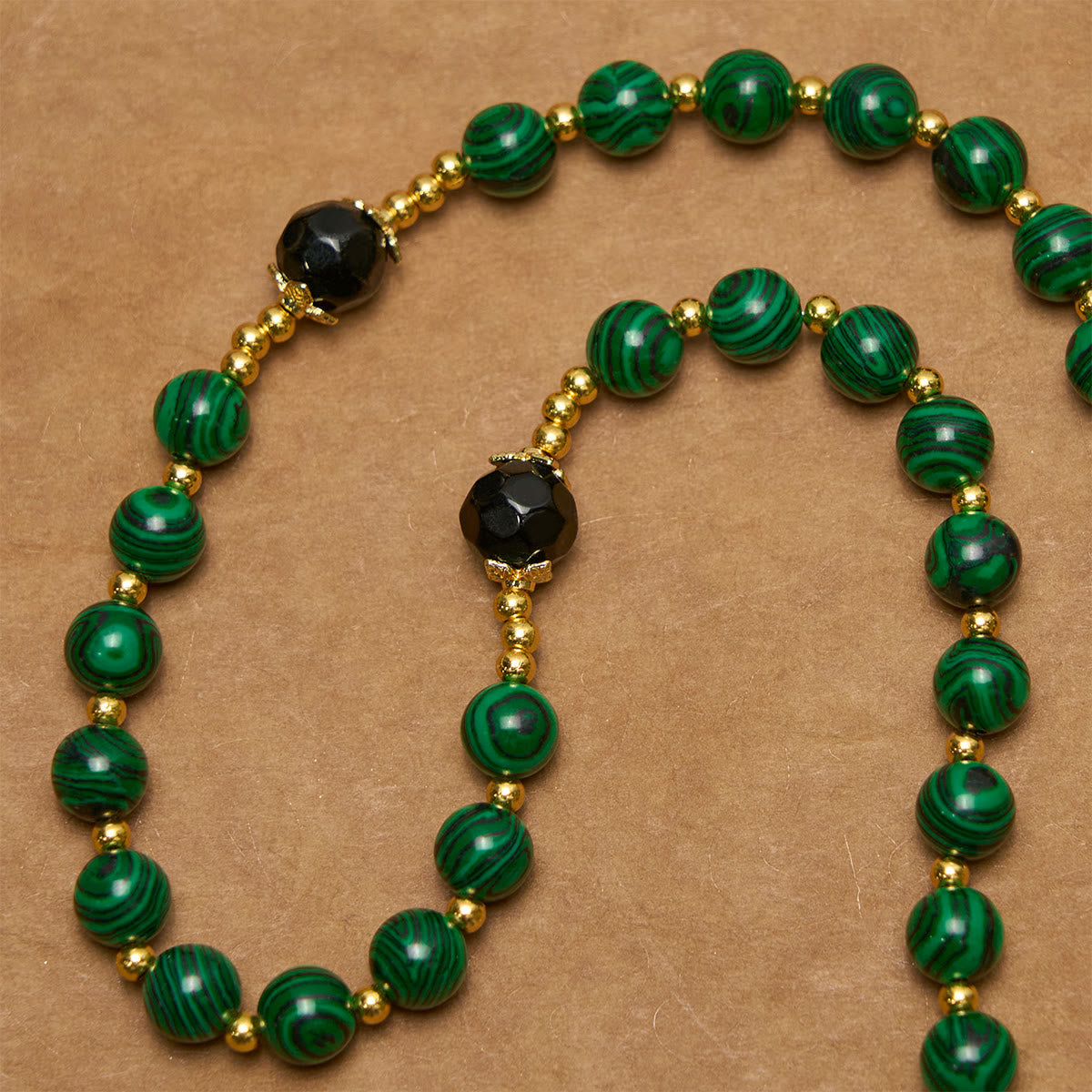 Jesus Is The Gift: Malachite Green Rosary with Miraculous Medal