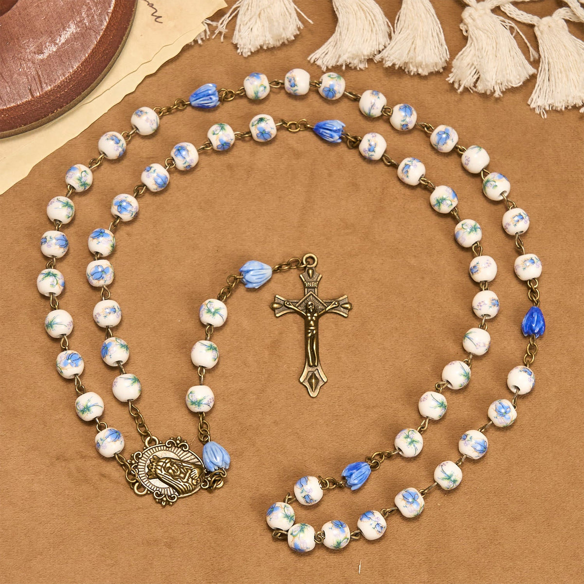 Thanksgiving Gift: Immaculate Heart of Mary Rosary + Thanksgiving Card | Expressing Gratitude Through Faith