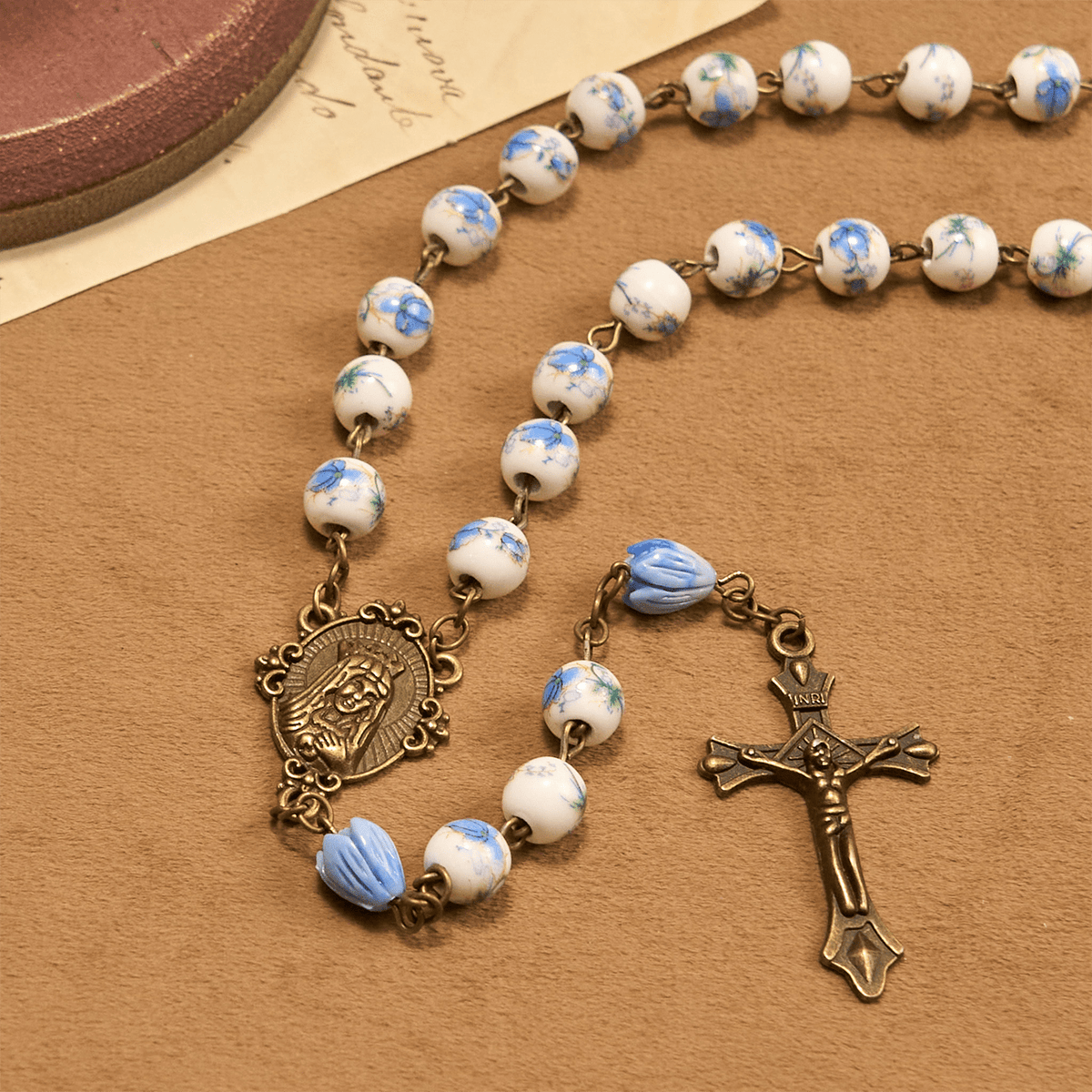 Thanksgiving Gift: Immaculate Heart of Mary Rosary + Thanksgiving Card | Expressing Gratitude Through Faith