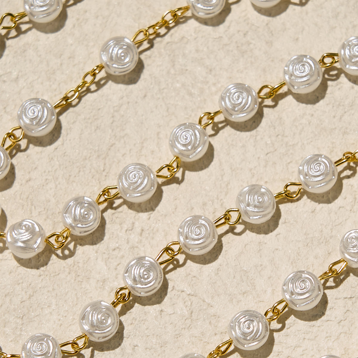 Elegant White Rose Devotional Beads Rosary with Our Lady Box for Blessings