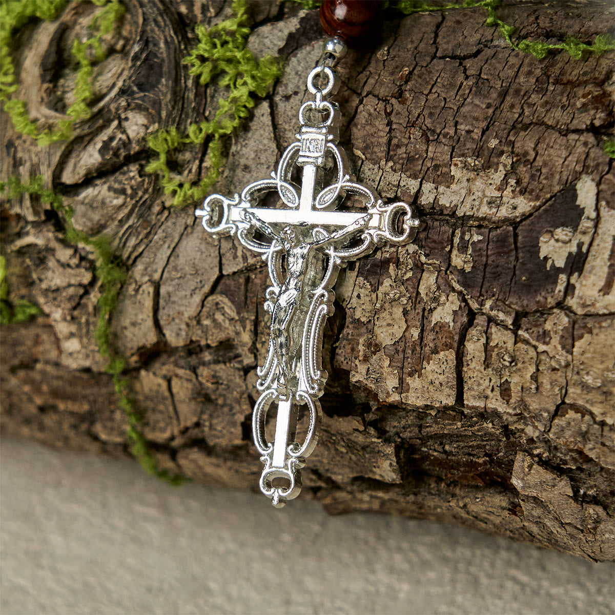 Green and Purple Grape Bead Rosary Inspired by Christ the True Vine