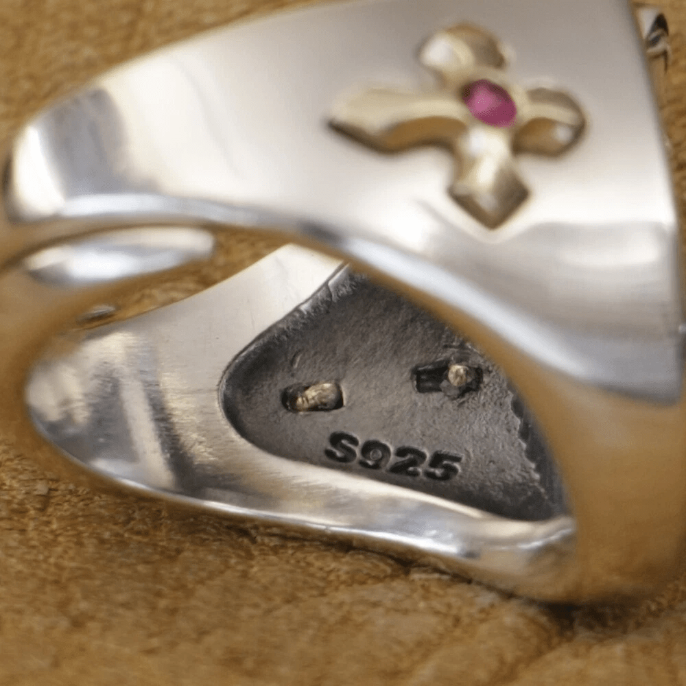 Virgin Mary Oval Ring in 925 Silver Divine Protection and Prayer