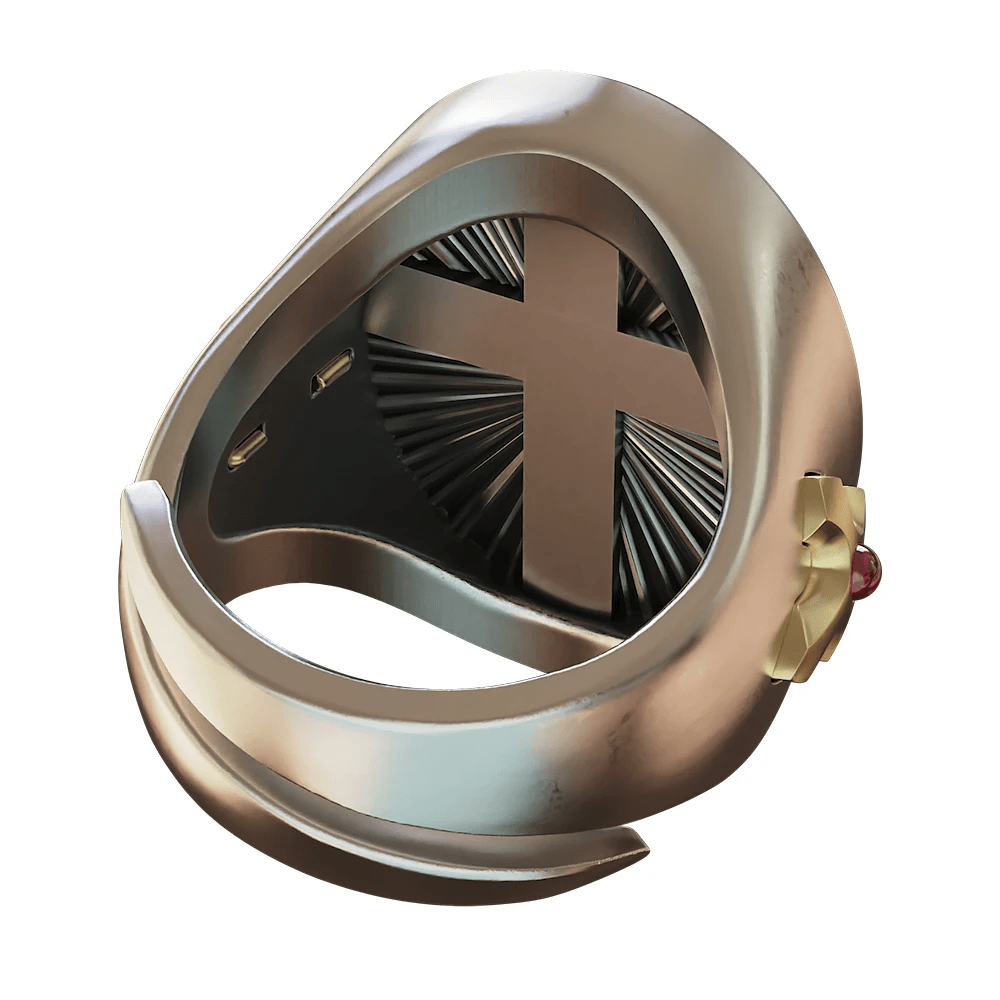 Sacred Heart Jesus Ring in 925 Silver: Symbol of Love and Sacrifice