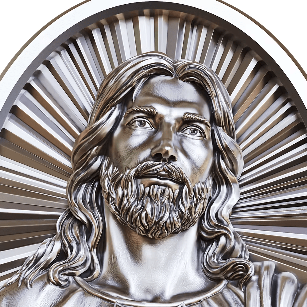 Sacred Heart Jesus Ring in 925 Silver: Symbol of Love and Sacrifice