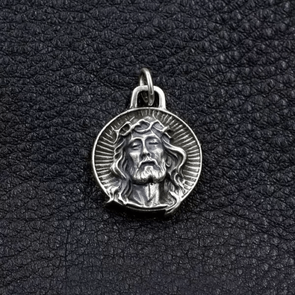 925 Sterling Silver Jesus Crown of Thorns Sacred Necklace