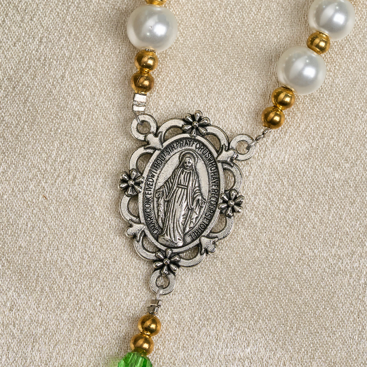 Floral Grace Our Lady Rosary with Pink & Purple Beads Accents