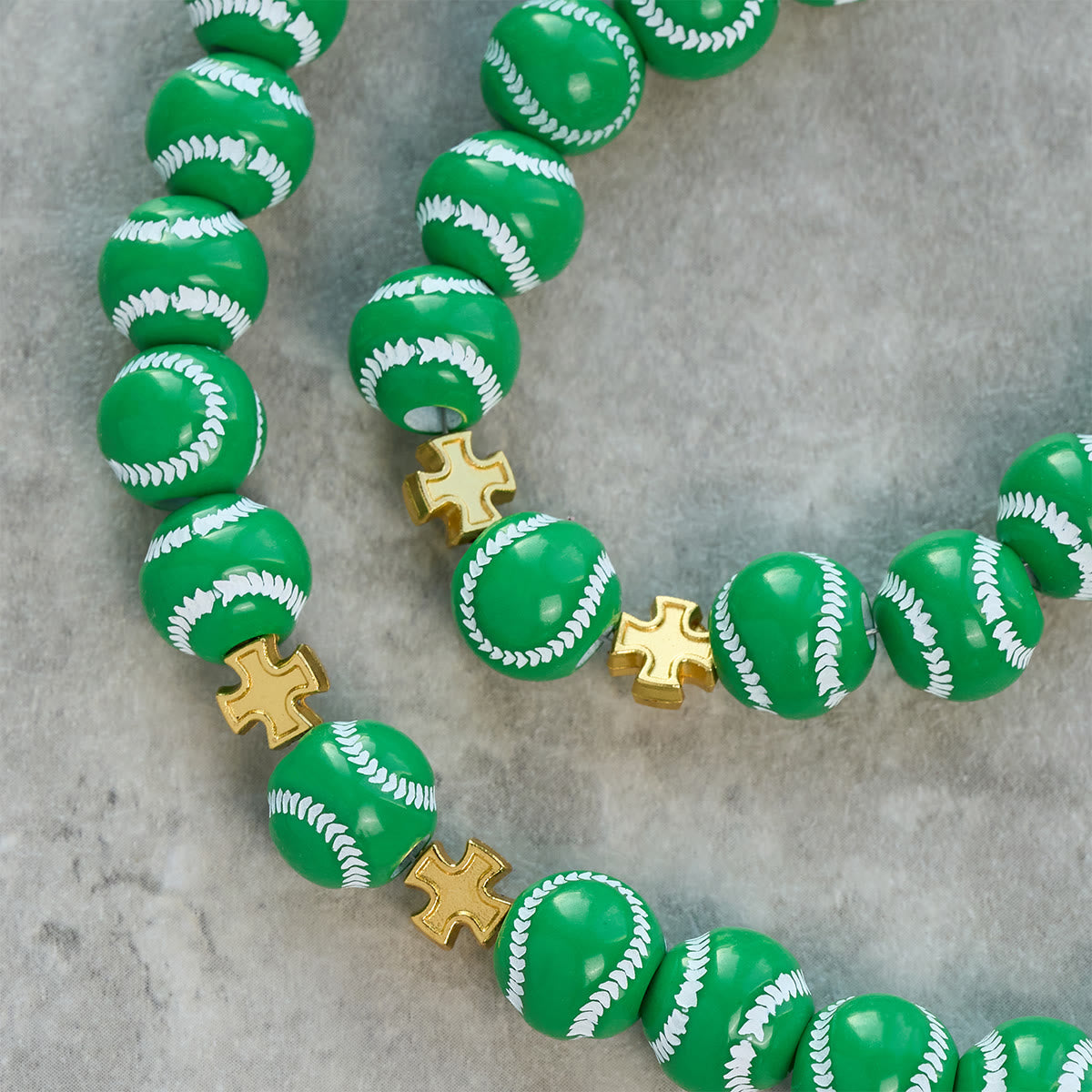 Blessed Miniature Baseball Beads Rosary with Golden Holy Chalice & Crucifix: Merge Faith and Sport
