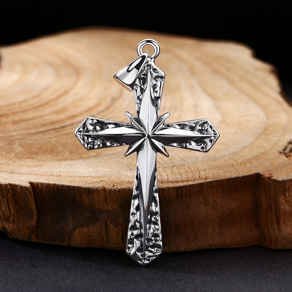 Classic Polished Sterling Silver Cross Necklace: A Subtle yet Sacred Emblem of Devotion