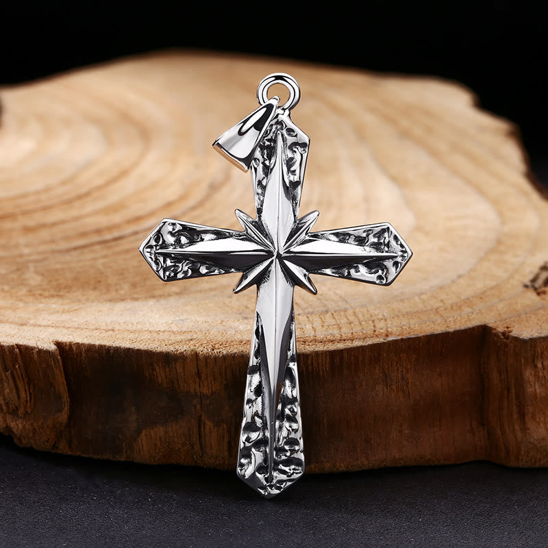 Classic Polished Sterling Silver Cross Necklace: A Subtle yet Sacred Emblem of Devotion