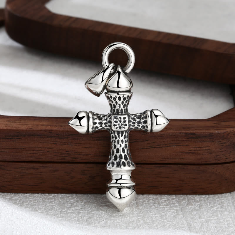 Artistic Textured Silver Cross Pendant: A Unique Blend of Art and Belief