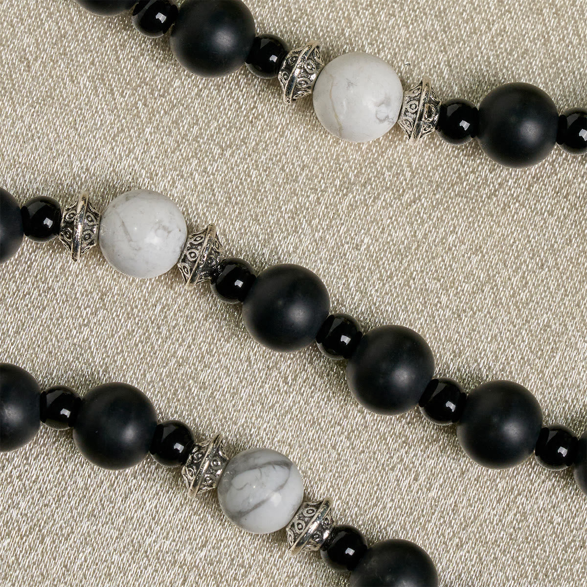 Handcrafted Matte Black Beads Rosary with Crucifix & Our Lady of Guadalupe