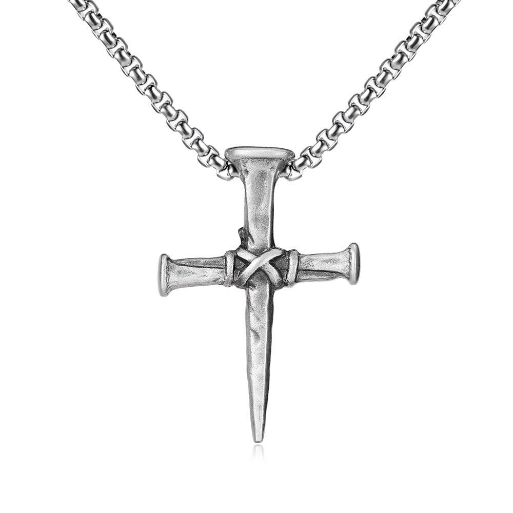Artistic Nail - Shaped Cross Necklace for Faith Expression