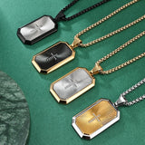 Silver Pendant & Black Chain