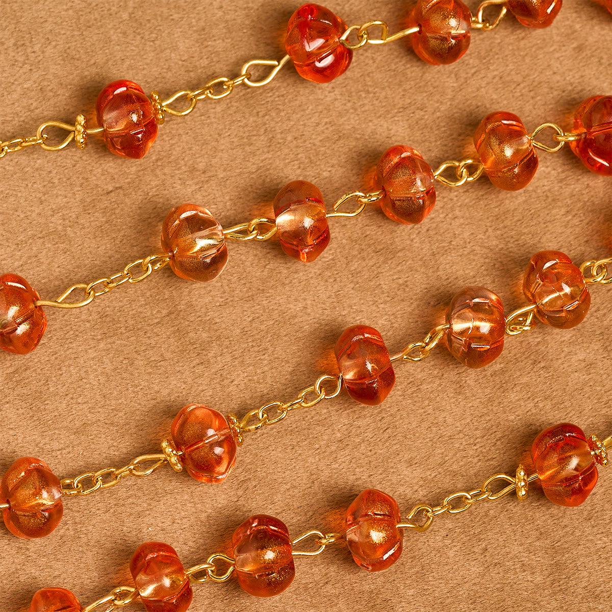 PRAYERFUL FAITH: Sacred Pumpkin Beads Rosary with Miraculous Medal and Cross