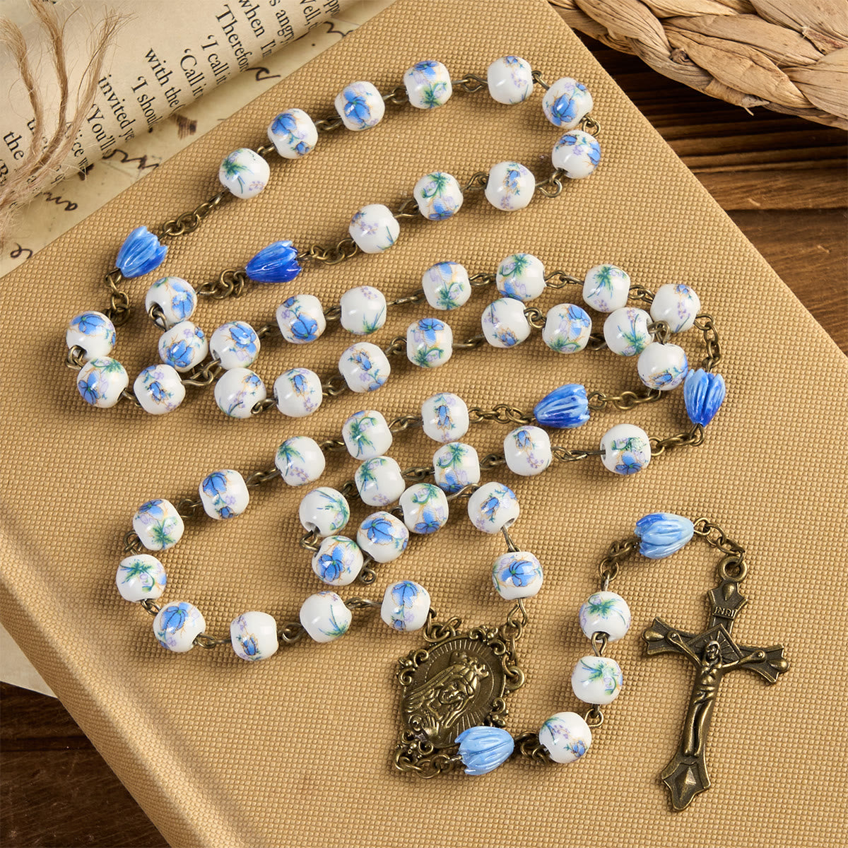 Thanksgiving Gift: Immaculate Heart of Mary Rosary + Thanksgiving Card | Expressing Gratitude Through Faith