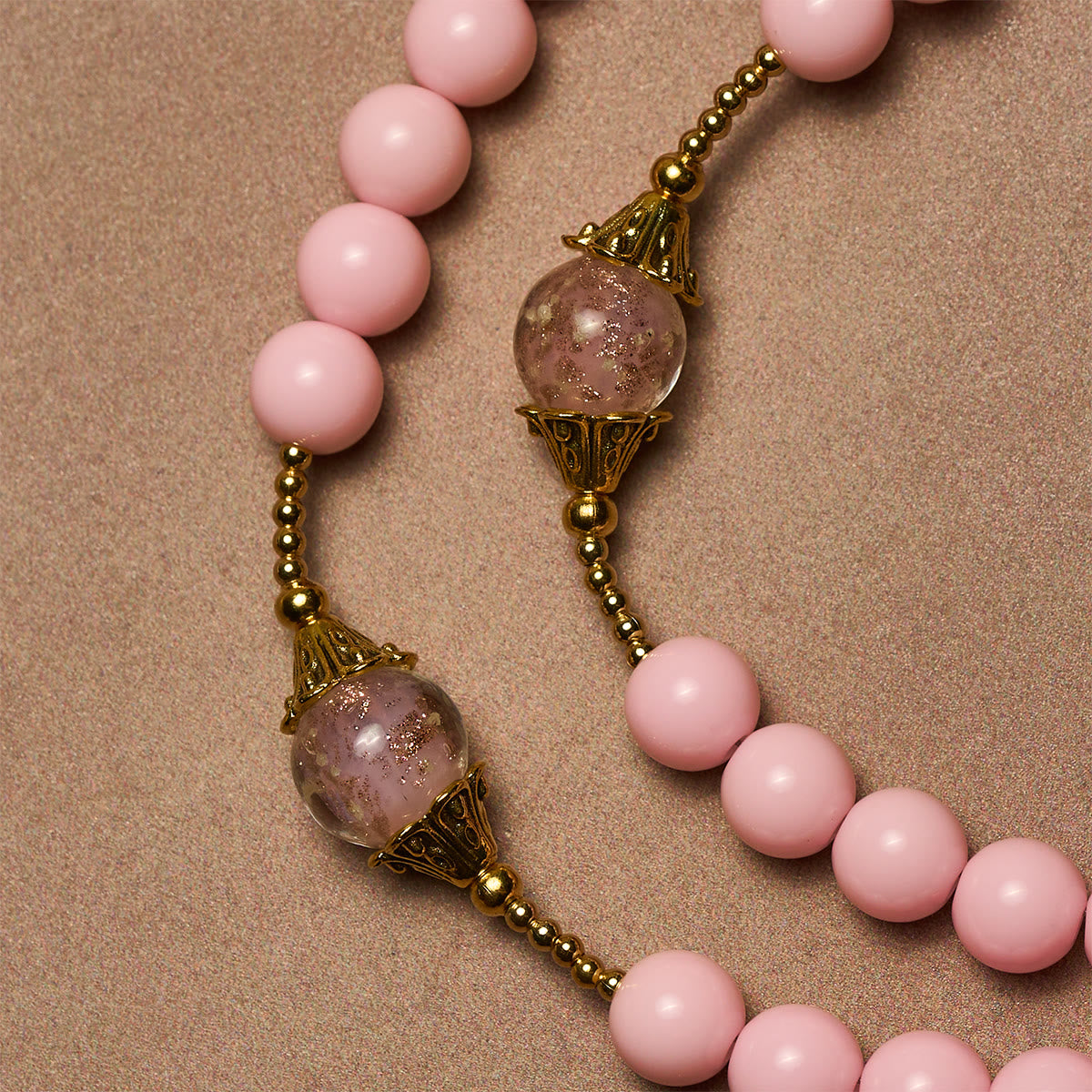 Elegant Pink Beads Faithful Rosary with Divine Mercy for Spiritual Comfort