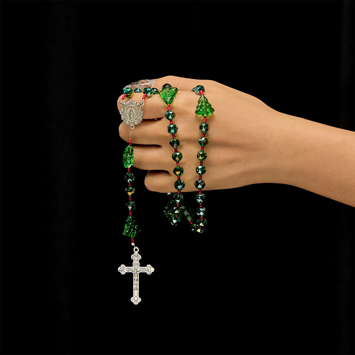 Christmas Gift: Joyful Green Tree of Hope Christmas Rosary: Celebrate Christ's Birth