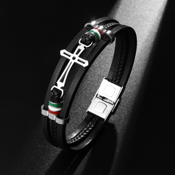 Cross Leather Bracelet: Rugged Faith & Stylish Devotion for Daily Wear