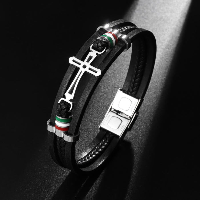 Cross Leather Bracelet: Rugged Faith & Stylish Devotion for Daily Wear
