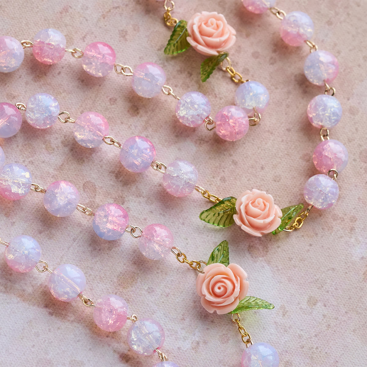Virgin Mary with Rose-Accented Rosary: Timeless Faith & Floral Faith Symbol