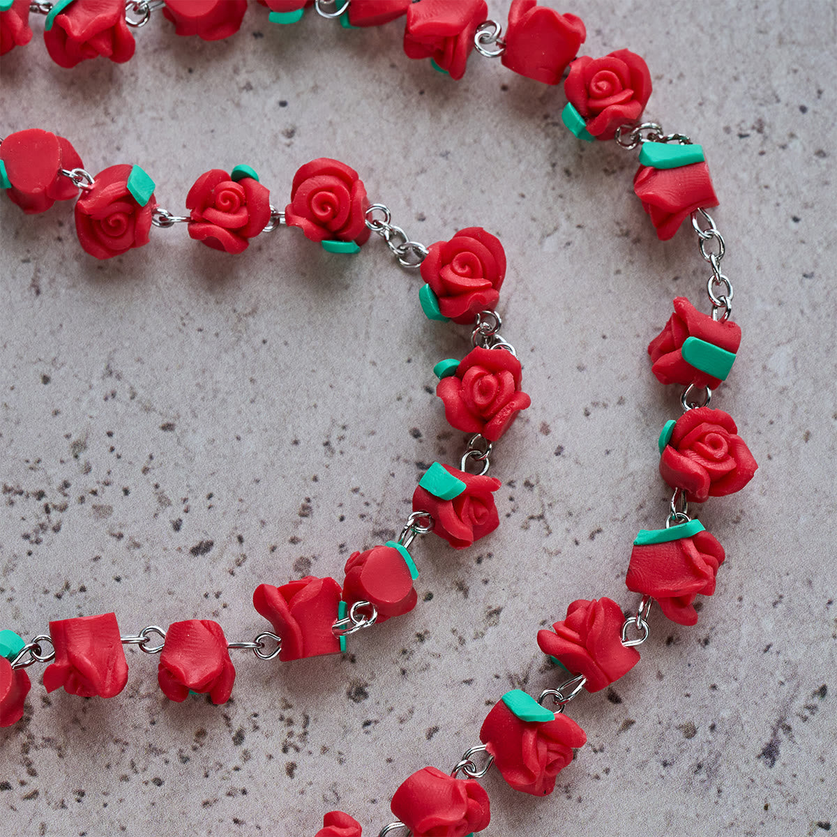Soft Clay Rose Rosary: Floral Devotion & Handcrafted Spiritual Connection
