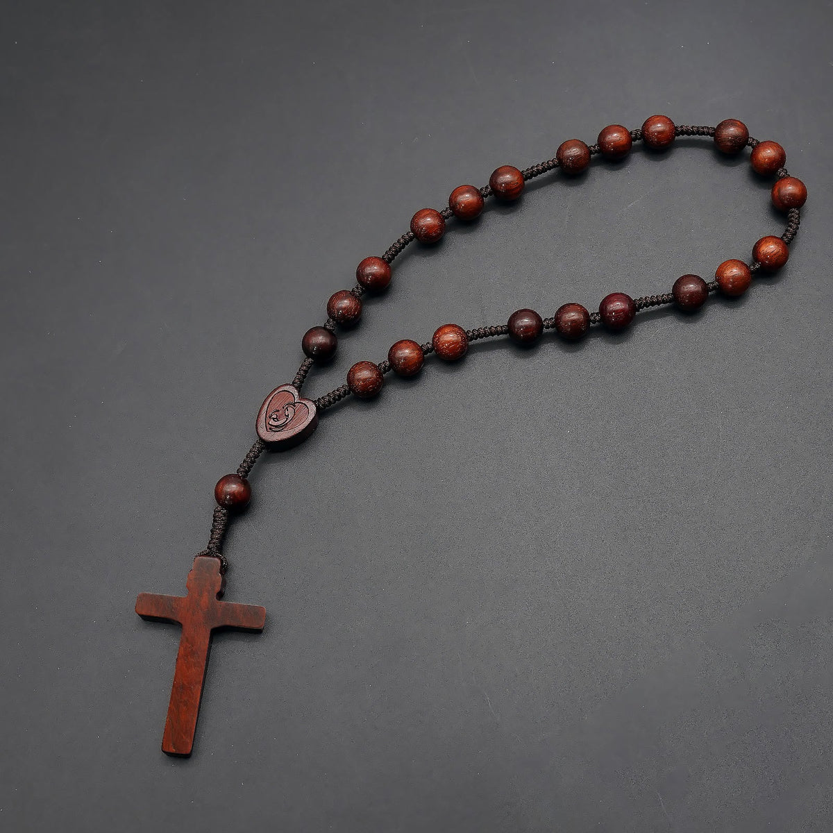 Red Sandalwood Pocket Rosary: Devotion & Earthy Solidity